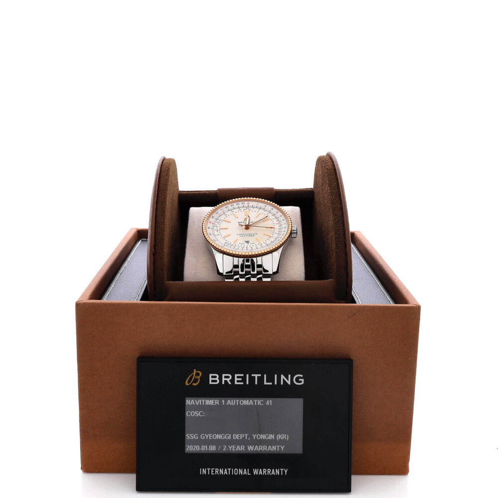 Breitling 41 Navitimer Automatic Watch Stainless Steel and Rose Gold - Picture 2 of 5